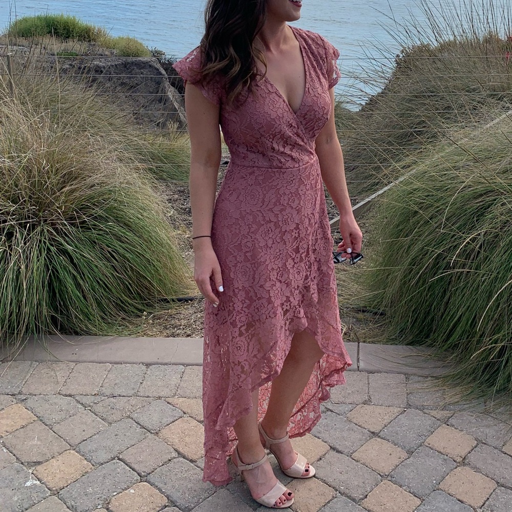 Pink/mauve dress altard state hi-lo maxi dress